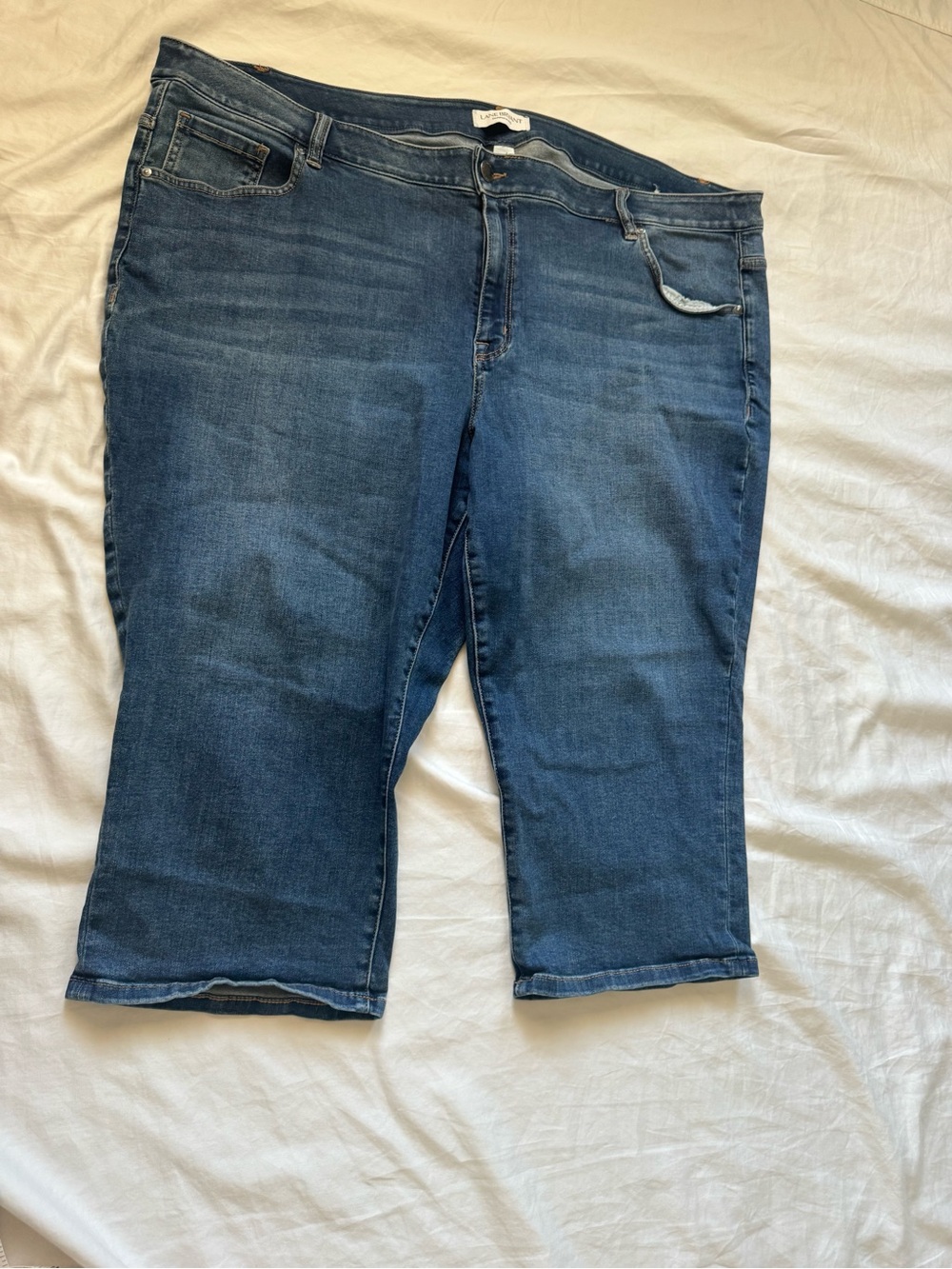 Lane Bryant Medium Blue Denim Capris